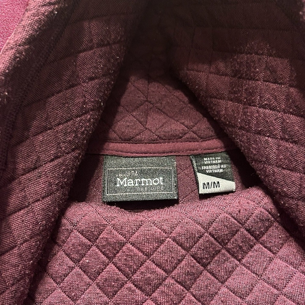 Women's Marmot Annie‎ Quilted Funnel Neck Pullover Plum Purple M - Picture 2 of 8
